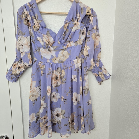 Privy Lavender and Cream Mini  Dress Size M NWT - Picture 5 of 16